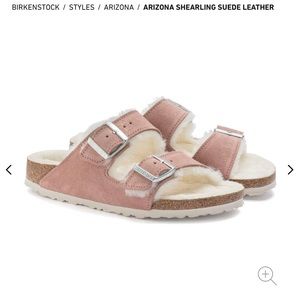 Birkenstock Suede Arizona in Pink Clay. Worn once!
